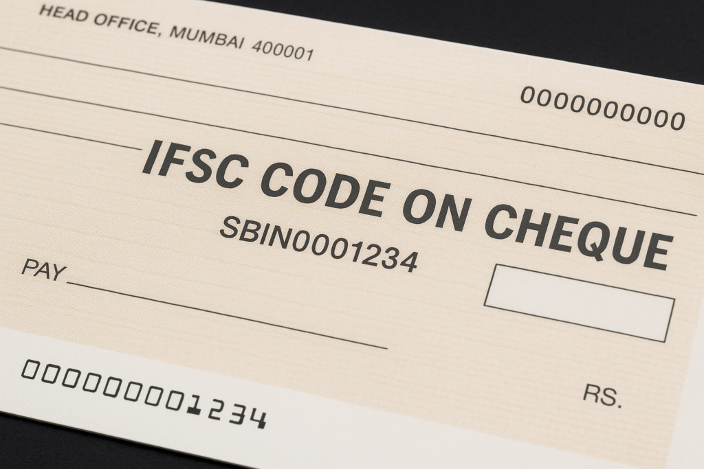 IFSC Code on Cheque